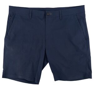 Public Rec Mens 36 Dealmaker Chino Shorts Navy Blue Technical Golf Athleisure